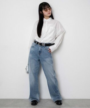 WEGO ボリュームBIGシャツ ホワイト