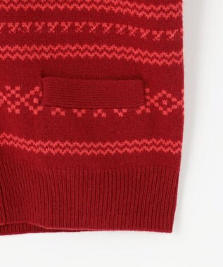 J.PRESS MEN 【Cash Lamb’s Wool】フェアアイルカーディガンニット レッド系7