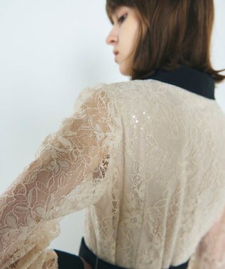 GRACE CONTINENTAL レーススパンコールワンピース キナリ