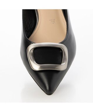MODE ET JACOMO <MODE ET JACOMO>ポインテッドトゥバックルパンプス ブラック