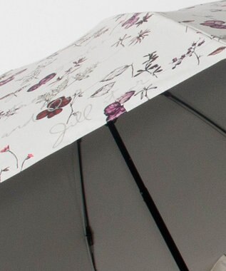 AURORA JILL STUART ジル スチュアート 晴雨兼用一段スライド傘 (ボタニカル柄) ライラック