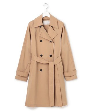 ICB 【2WAY仕様】メモリーストレッチタフタ トレンチコート アプリコットベージュ
