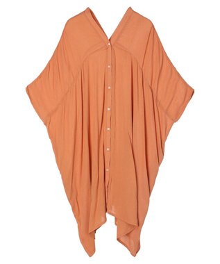 earth music&ecology レーヨンビッグシャツチュニック Orange