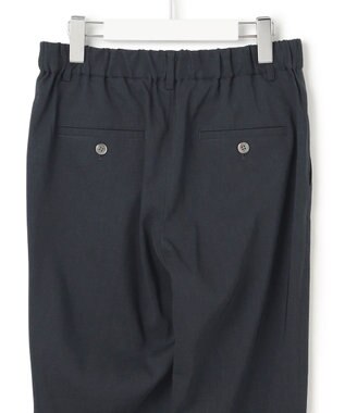 23区 【洗える】リネンレーヨンストレッチ テーパード パンツ ネイビー系