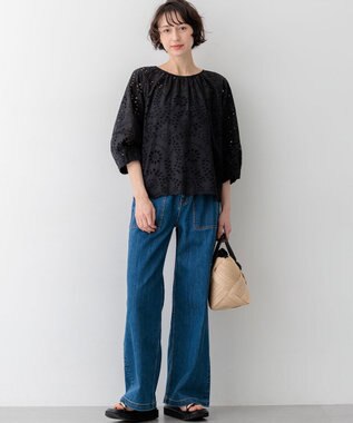 23区 L 【先行予約/見上愛さん着用】23区 Summer DENIM ベイカーパンツ インディゴ系