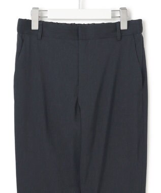 23区 【洗える】リネンレーヨンストレッチ テーパード パンツ ネイビー系