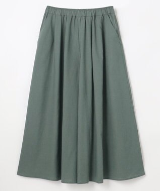 ANY 【ウエストゴム/接触冷感/UVケア】清涼リネンスカーチョ モスグレー