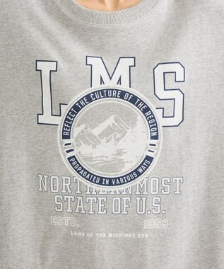 Green Parks ドッキングフレアスリーブロゴチュニック Gray Mixture