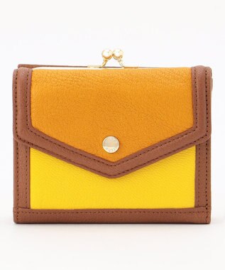 UNBILLION ペルケ perche トリミング配色外ガマ二つ折り財布