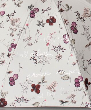 AURORA JILL STUART ジル スチュアート 晴雨兼用一段スライド傘 (ボタニカル柄) ライラック