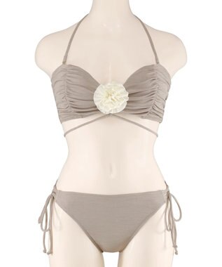 San-ai Resort（三愛水着楽園） 【FUWAMARU】ノンワイヤーバンドゥビキニ　9M　【San-ai Resort（サンアイリゾート）】 ベージュ