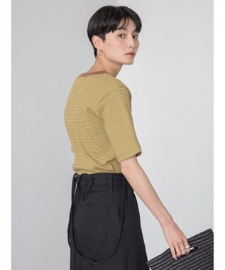 AMERICAN HOLIC ミジンボーダーカットプルオーバー Brown