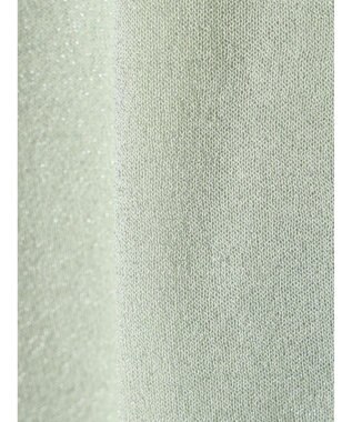 Green Parks ラメクルーネックカーディガン Light Green