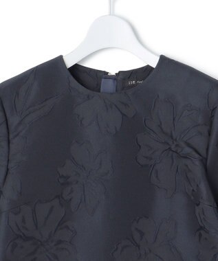 23区 L 【APPLAUDIR】マニフィークフラワージャカード ドレス ネイビー系