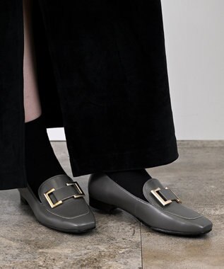 Pointer 日本製 国産牛革ローファー グレー