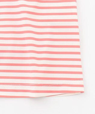 組曲 KIDS 【UVカット】【SS-Lサイズ】マリンストライプ スイムウェア(セパレート) コーラル