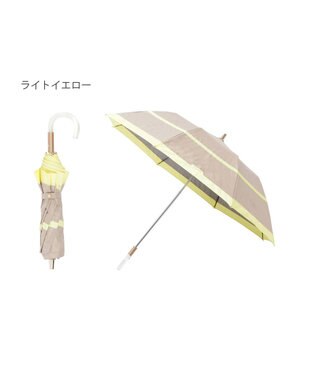 MOONBAT FURLA 晴雨兼用日傘 折りたたみ傘 シャンブレー切継 ／遮光 遮熱 UV ライトイエロー