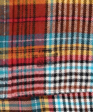 J.PRESS MEN 【KING SIZE】コットンネル マルチチェックシャツ/B.D レッド系3