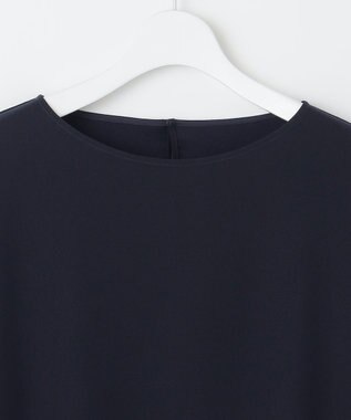 23区 S 【洗える/一部店舗限定】ストレッチジョーゼット シアー カットソー ネイビー系