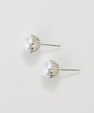 Phoebe トゥウィンクルフレームパールピアス　シルバー/一粒 シルバー