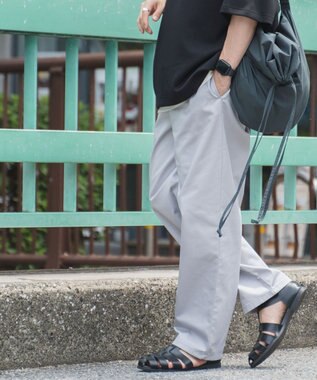 WEGO 【ユニセックス着用ITEM/ウエストゴム/手洗い可】シェフパンツ ライトグレー