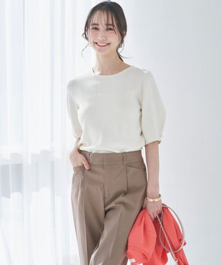 ANY SIS 【洗える】コクーンスリーブ ニット アイボリー