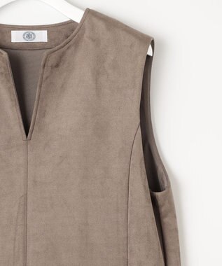 J.PRESS LADIES 【洗える】ダンボールスエード ジャンパースカート ブラウン系