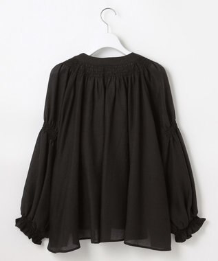 Feroux ダブルリボンシアー ブラウス ブラック系