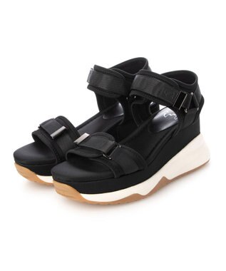 ing <ing>厚底スポーツサンダル ブラック