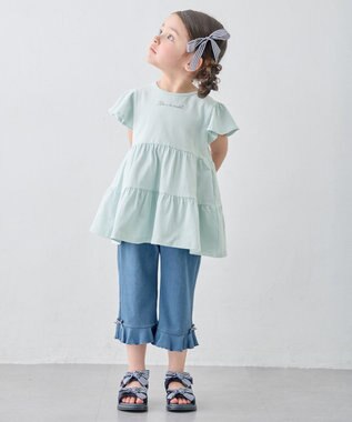 ANY KIDS 【洗濯機可能/接触冷感】ひんやり カットソーパンツ デニム