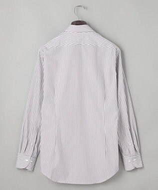 GOTAIRIKU 【形態安定】PREMIUMPLEATS_ボタンダウンカラー 通年ドレスシャツ_ストライプ(25年春夏モデル) ダークブラウンストライプ