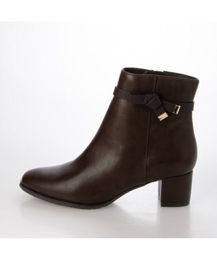 ing <Pitti>ノットリボン2WAYショートブーツ ダークブラウン