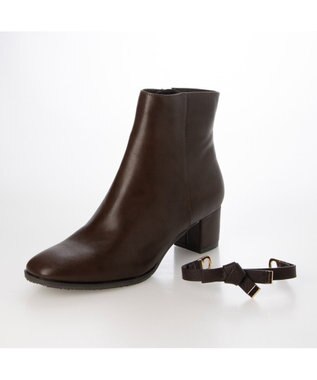 ing <Pitti>ノットリボン2WAYショートブーツ ダークブラウン