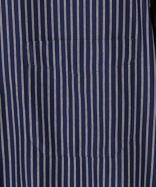 JOSEPH ABBOUD 【綿100％・自然なストレッチ】マイクロストライプジャージー シャツ ネイビー系1