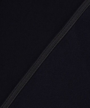 BEIGE， FLEUR / 異素材カフス スタンドカラーブラウス Navy