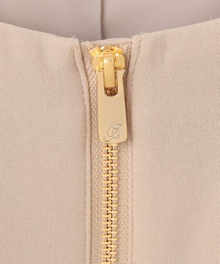 GRACE CONTINENTAL ラインバイカラードレス ベージュ