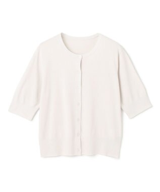 UNFILO L スゴ機能美 ハーフスリーブ カーディガン グレージュ