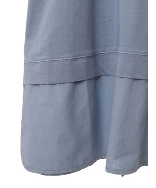 Green Parks ピグメントフレンチスリーブチュニック Sax