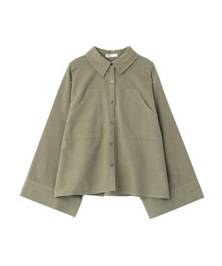 CRAFT STANDARD BOUTIQUE ビッグ袖デザインシャツ Smoky Green