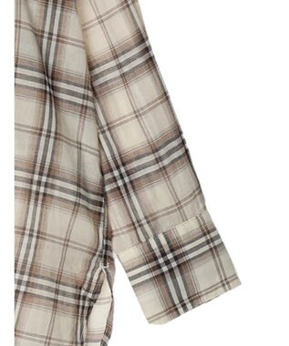 AMERICAN HOLIC 接触冷感Ｗポケットボイルシャツ Check Ivory