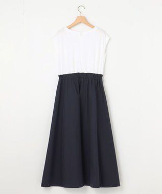 組曲 L 【WEB限定】コンビネーションワンピース オフ×ネイビー系