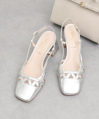 INTER-CHAUSSURES 【INTER-CHAUSSURES】スクエアトウチャンキーヒールバックバンド
