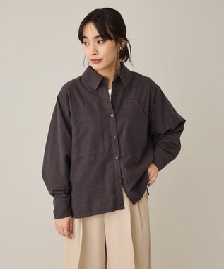 CRAFT STANDARD BOUTIQUE ビッグ袖デザインシャツ Charcoal Gray