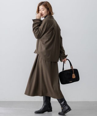 23区 【滝沢眞規子さん着用/VERY掲載/洗える】ウールミルドジャージー シャツ カーキ系