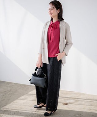 組曲 S 【先行予約】シアーポロ ニット チェリーローズ系