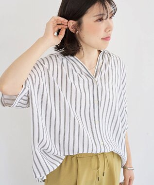 Green Parks 【WEB限定】アソート柄さらっとレーヨンブラウスⅡ