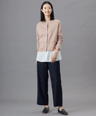 J.PRESS LADIES L 【WEB限定・洗える】WORSTED WOOL クルーネック カーディガン 【WEB限定】ベージュ系