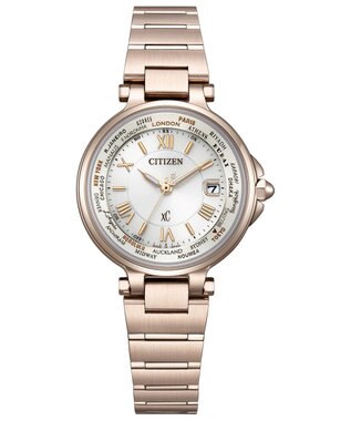 CITIZEN 【xC】ハンサムなサクラカラーの光発電エコ・ドライブ電波時計 EC1017-58A サクラ色