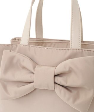 Maison de FLEUR EC限定リボン3ルーム2Wayトートバッグ Beige