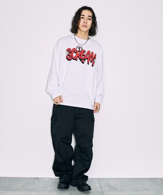 WEGO 【SETITEM】アクセ付きグラフィックロンT ホワイトその他